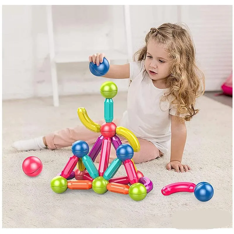25Pcs Stacking Magnetic Sticks And Balls Game For Kids Toy Ba-317
