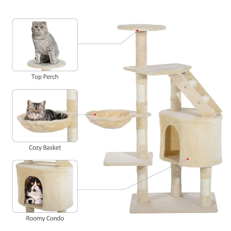 49" Cat Tree Tower - Beige