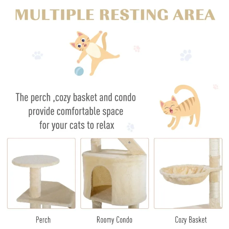 49" Cat Tree Tower - Beige