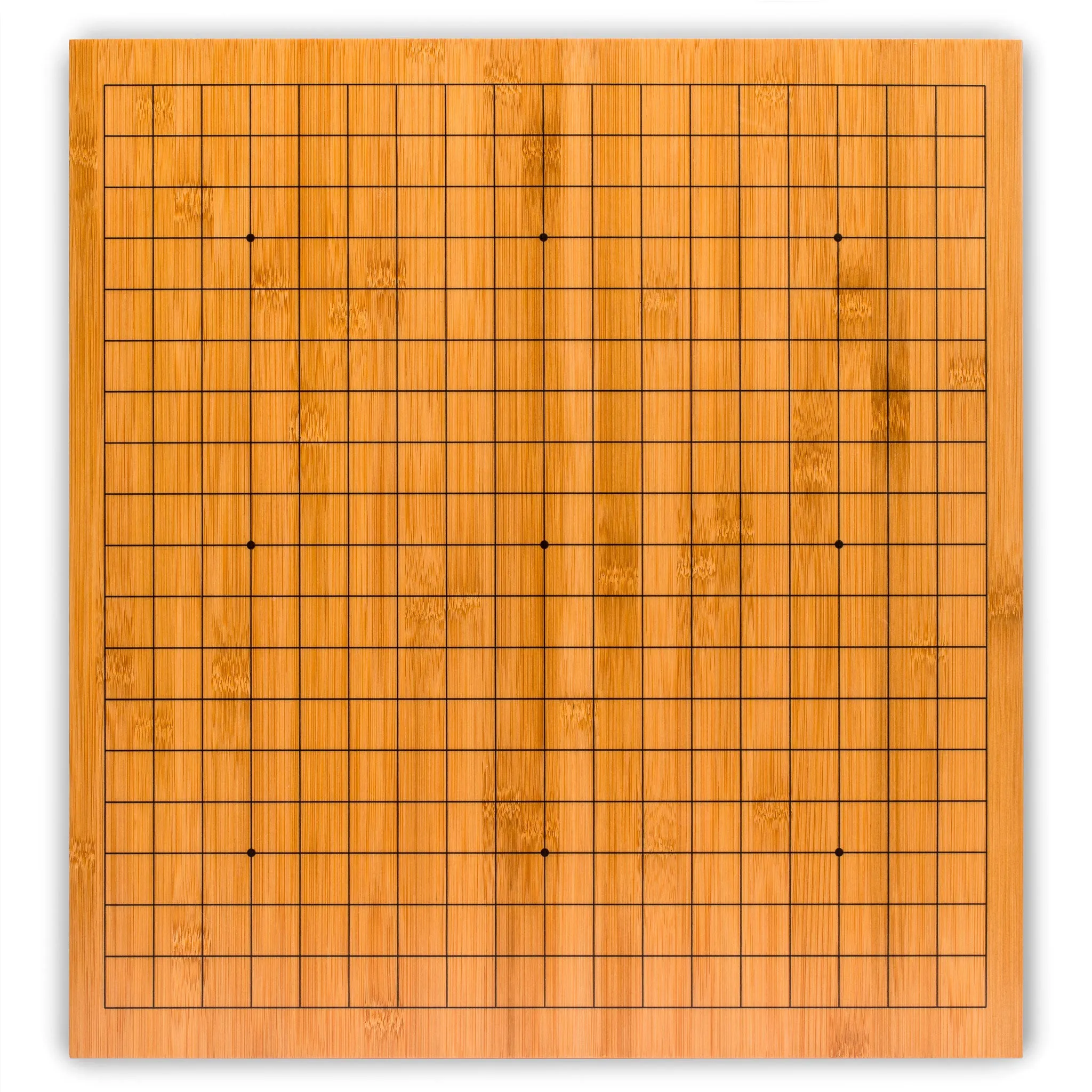 Bamboo 0.8-Inch Reversible 19x19 / 13x13 Go Game Set Board with Double Convex Yunzi Stones and Bamboo Bowls