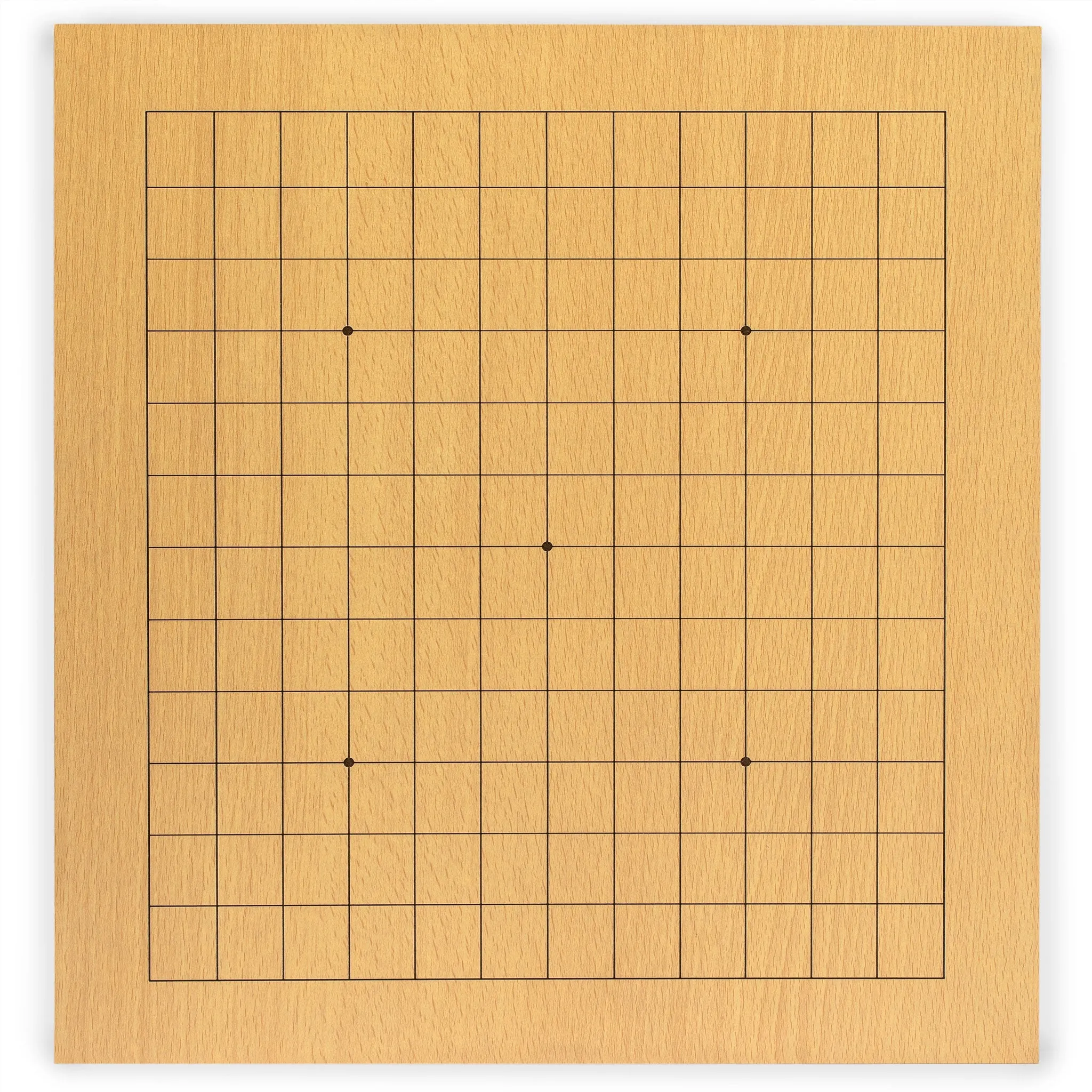 Beechwood Veneer 0.4-Inch Etched Beginner's Reversible 9x9/13x13 Go Game Set Board with Double Convex Melamine Stones