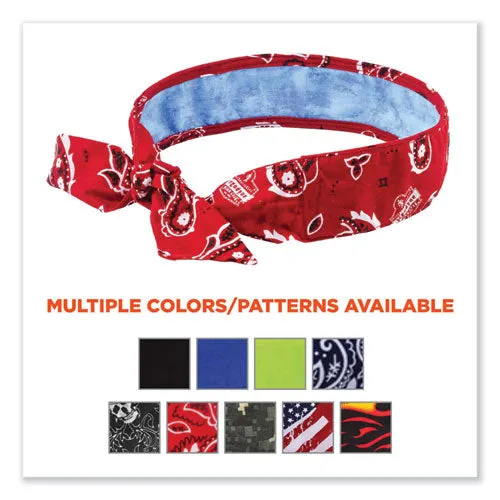 Chill-its 6700ct Cooling Bandana Pva Tie Headband, One Size Fits Most, Red Western, Ships In 1-3 Business Days