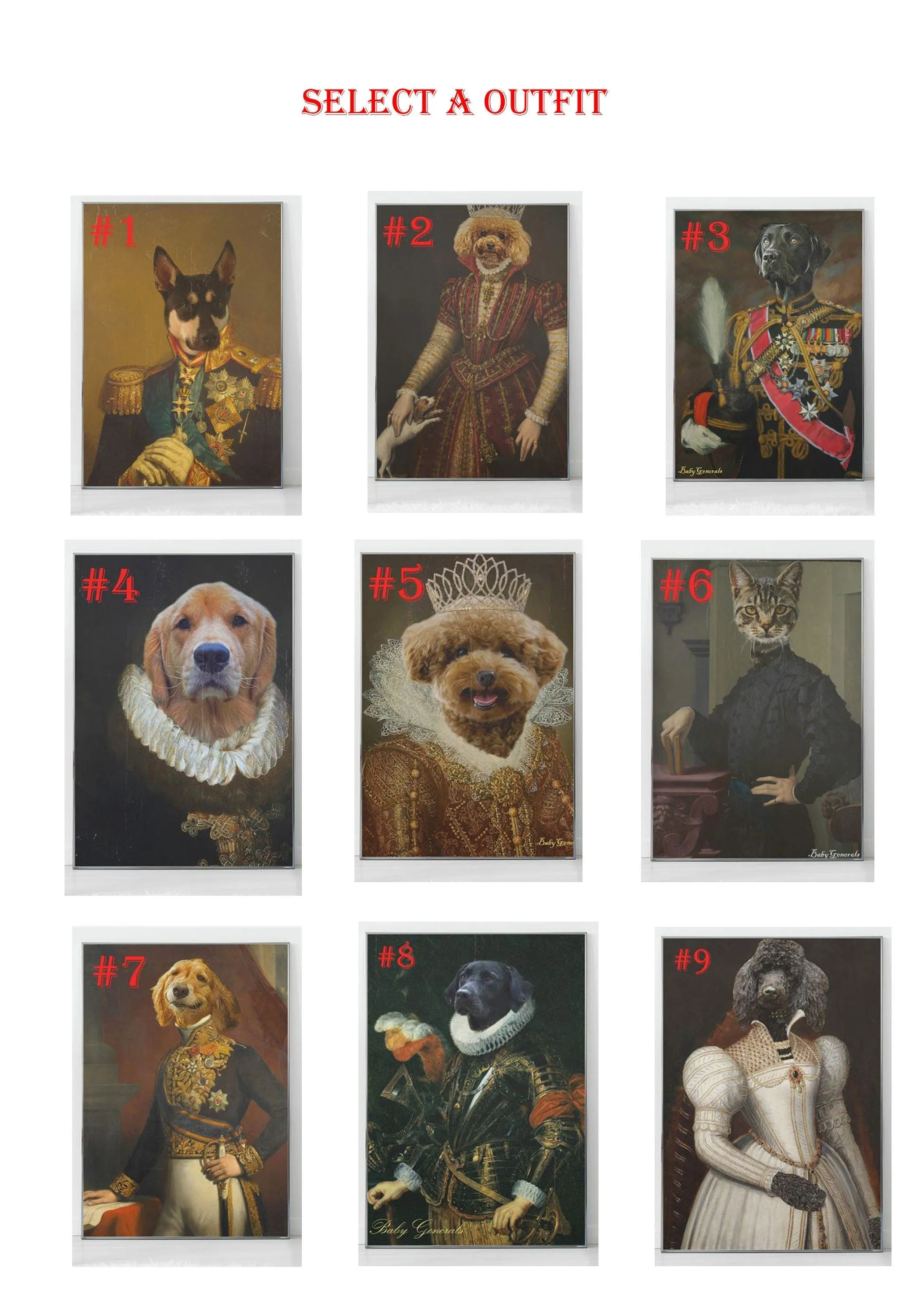 Custom pet portrait, royal pet portrait, christmas gift pet regal, dog portrait, pet loss gift, last minute gift, framed horizontal poster
