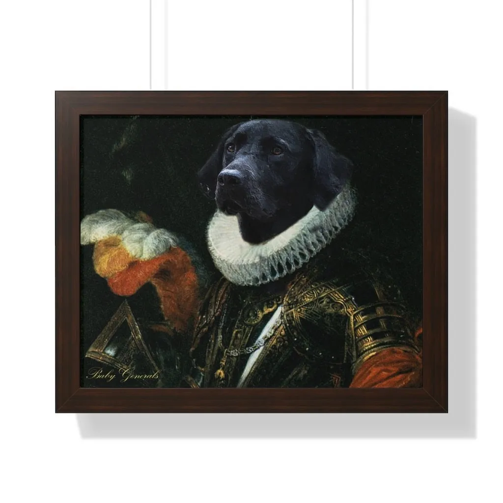 Custom pet portrait, royal pet portrait, christmas gift pet regal, dog portrait, pet loss gift, last minute gift, framed horizontal poster