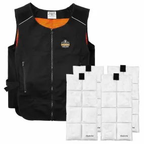 Ergodyne 12133 6260 S/M Black Lightweight Phase Change Cooling Vest   Packs