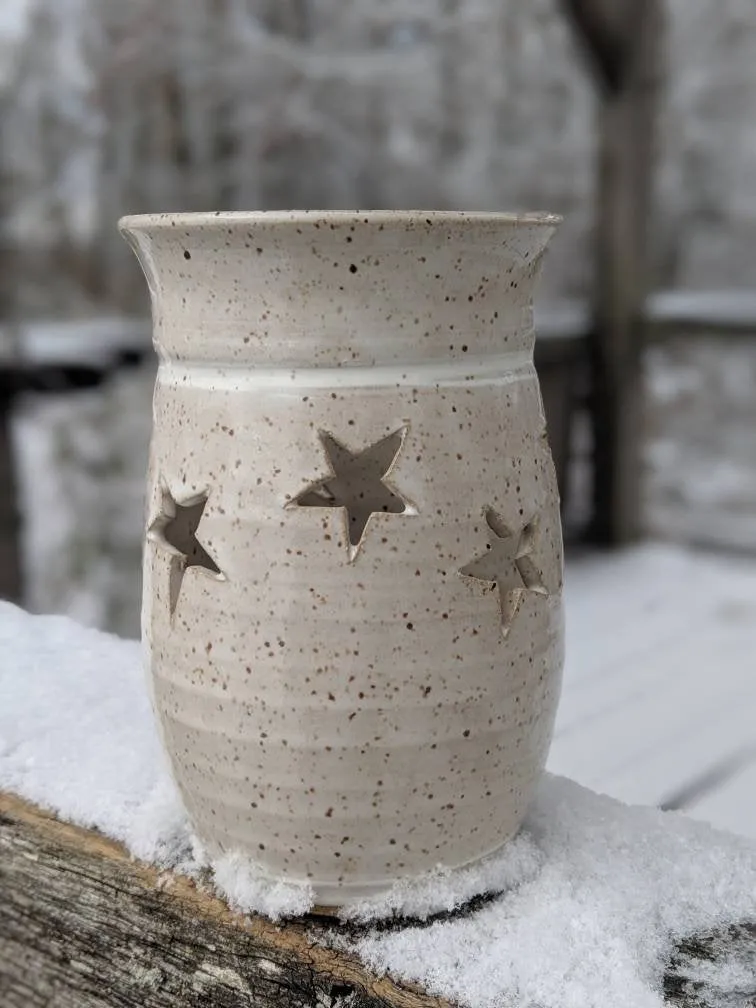 Holiday Themed Ceramic Candle Holder