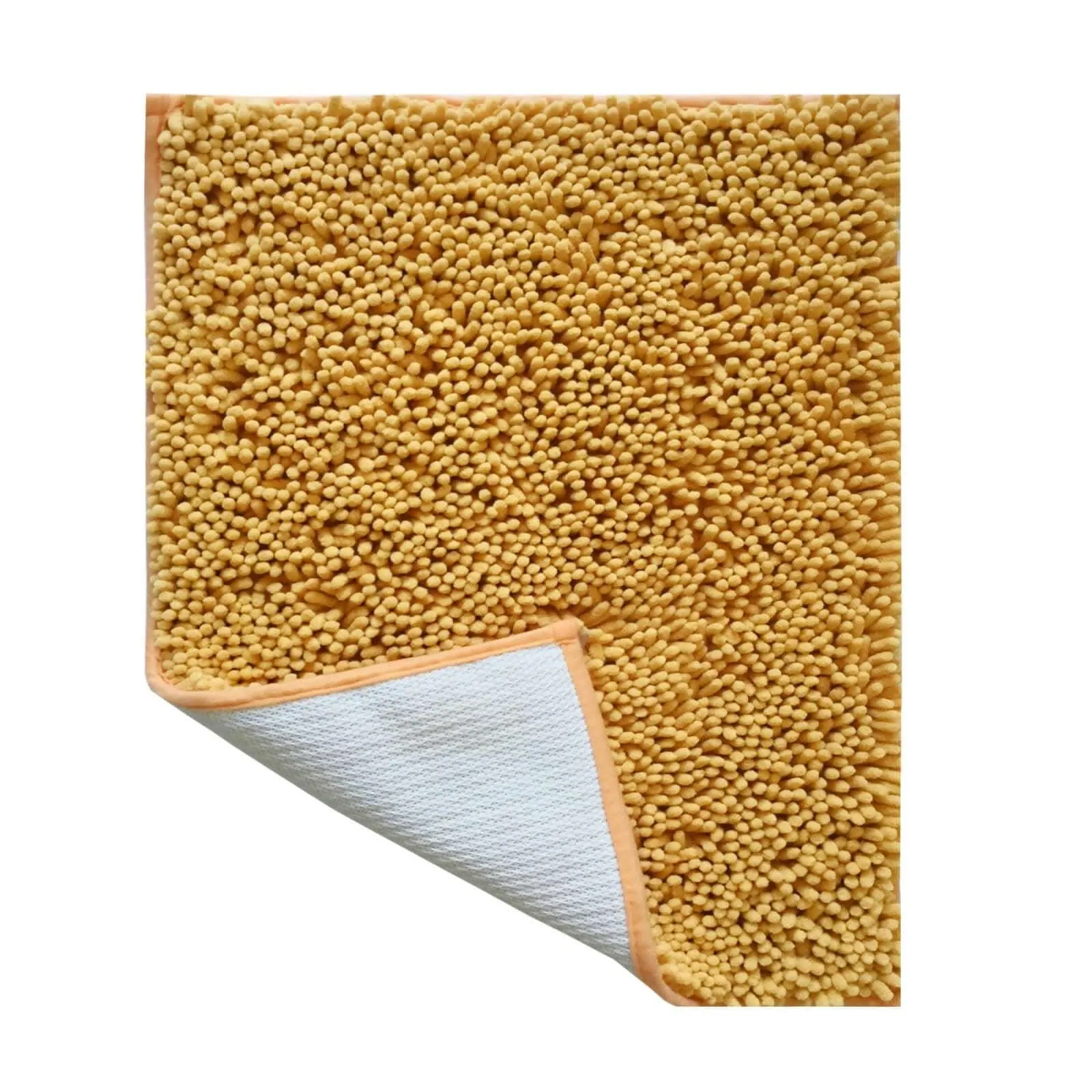 Lushomes Bathroom Mat Set: High Pile Microfiber, Anti-Skid, Contour Footmat, Light Brown (16 x 24 Inch Bathmat, 16 x 16 Inch Contour Mat)"