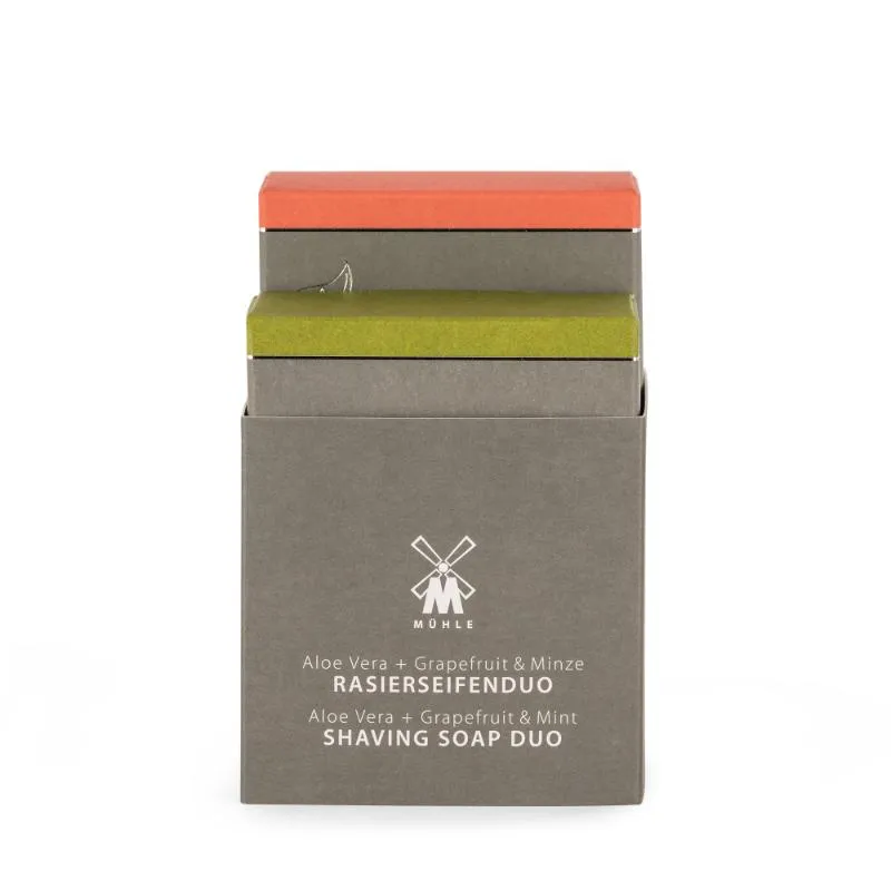 MUHLE Shaving Soap Duo - Aloe Vera, Grapefruit & Mint