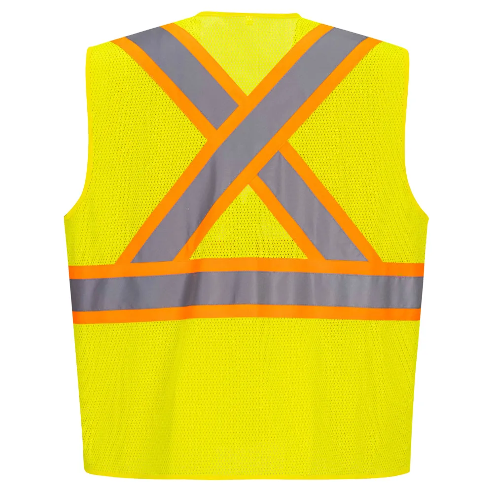 PORTWEST® X-Back Contrast Tape Vest - ANSI Class 2 - CA101