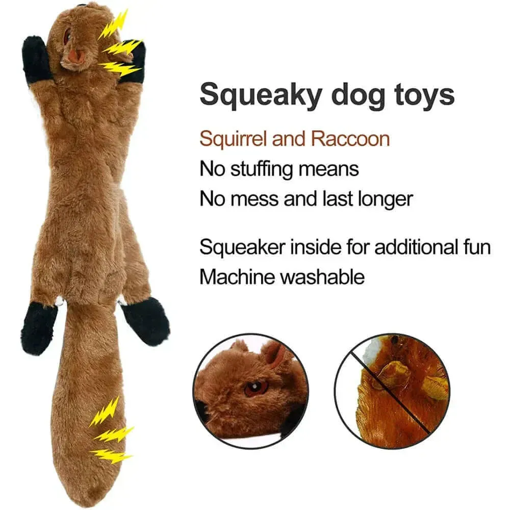 Squeakers Toy Durable Stuffingless Plush Squeaky Dog Chew